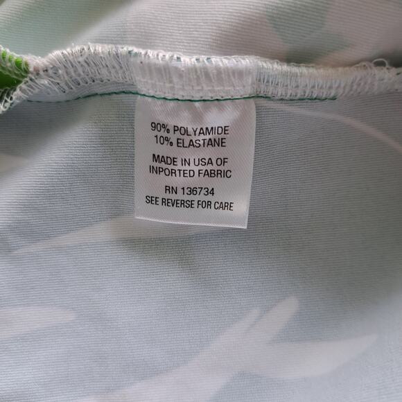 Persifor Carter Short Sleeve Dress Size XS Beverly Hills Banana Leaf Pink Green - Picture 10 of 10